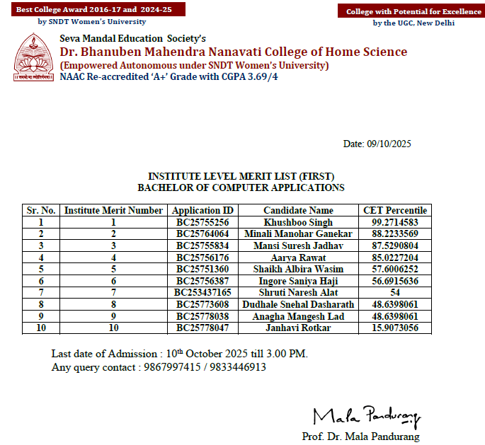 admission flyer